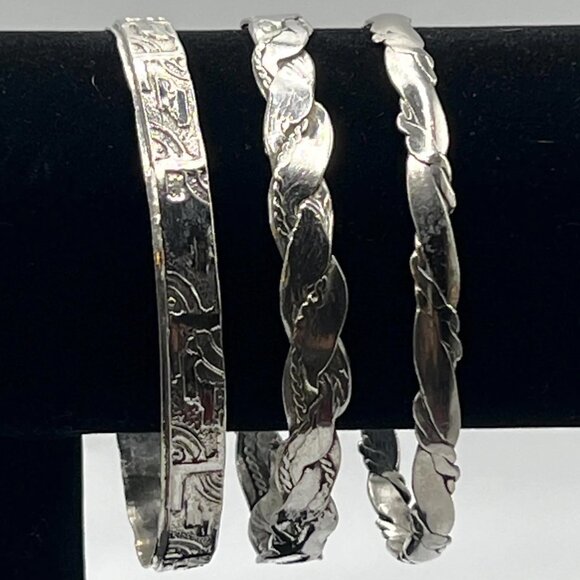 Taxco -Mexico 925 silver bangles - Picture 1 of 7